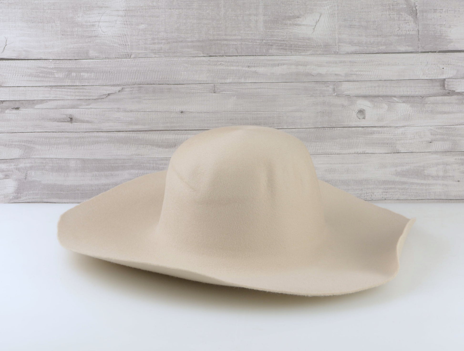 Wool Felt Capeline - White Millinery Hat Supply & HandMade Folk